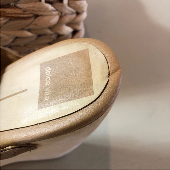 Dolce Vita Caramel Leather Mule Wood Heel Size 8.5 - Picture 3 of 9